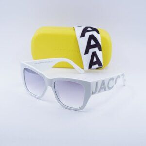 Marc Jacobs MARC 695/S 0HYMI C Square Sunglasses - White Grey\Grey